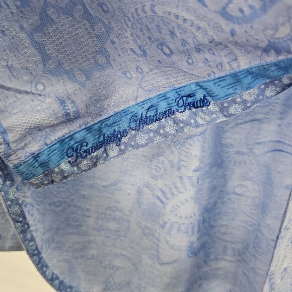 Robert Graham XL Classic Fit Blue Paisley Contrasting Cuff Button Front … - Picture 5 of 6